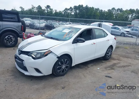 2016 Toyota Corolla Le из США, поврежденный, VIN 5YFBURHE2GP445809